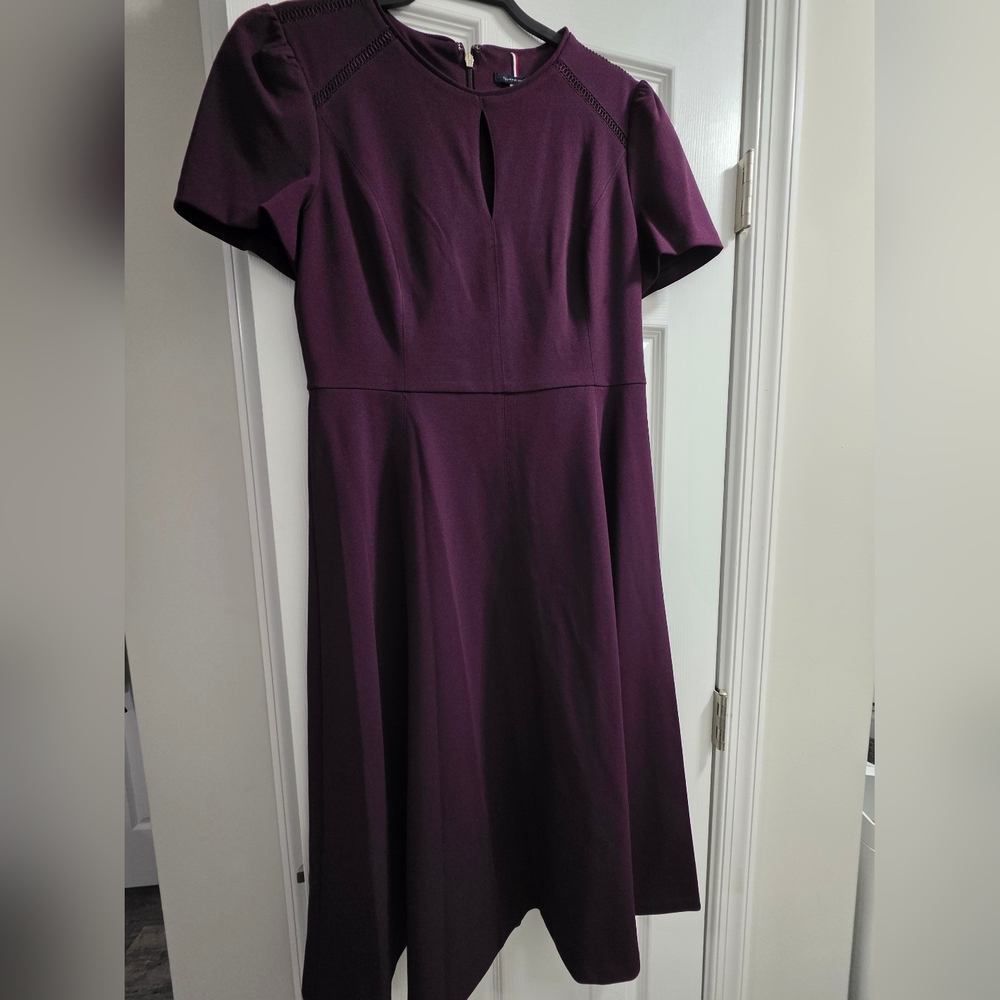 Womens Tommy Hilfiger Deep Purple Midi Dress